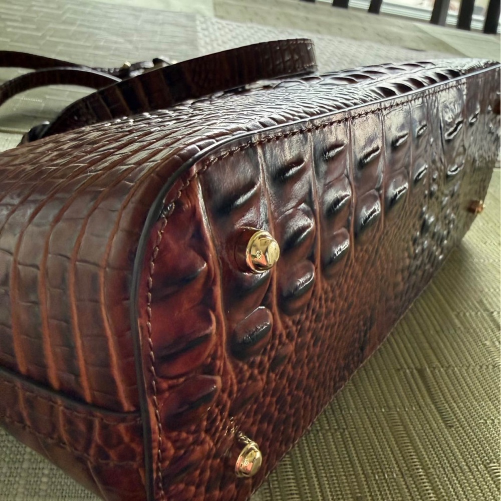 Brahmin Melbourne Collection Mini Asher Crocodile-Satchel Bag - Picture 6 of 10